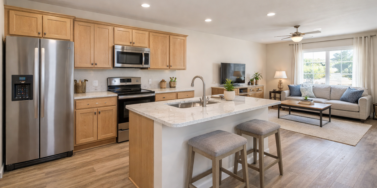 interior of a manufactured home at an arizona 55+ community