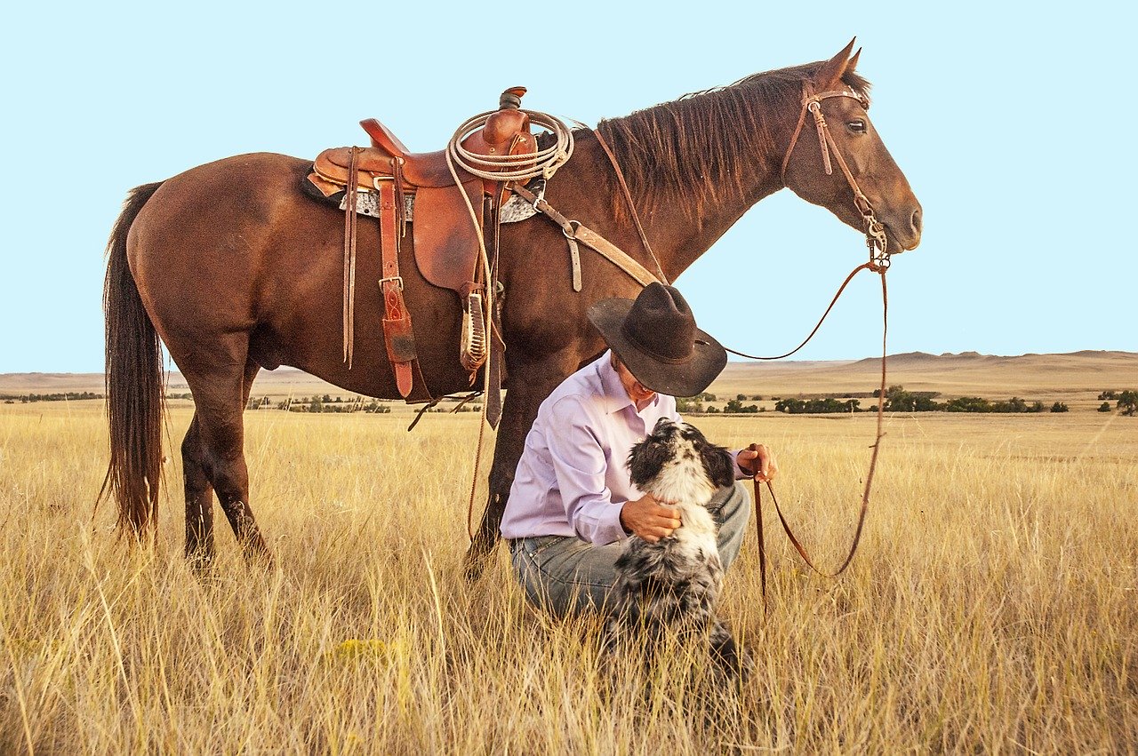 Cowboy with Horse