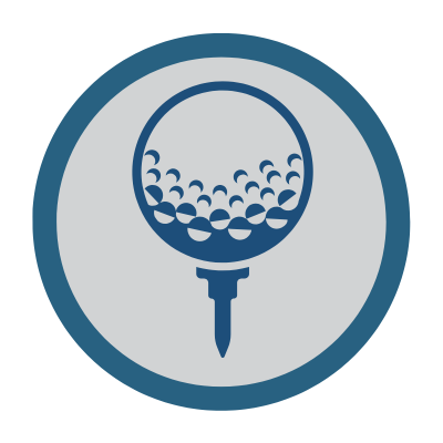 golf icon representing golf courses near Optima Camelview Village