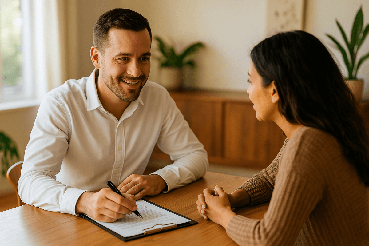 Real estate professional guiding a client through the probate home sale process in Arizona