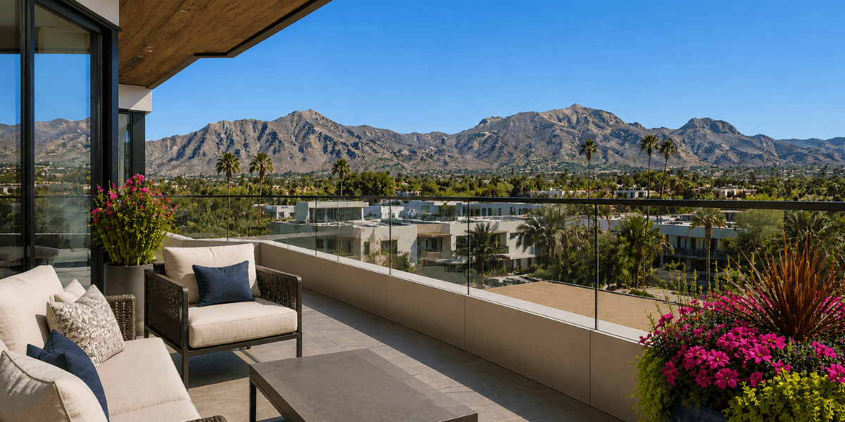 balcony view of kierland condos for sale in scottsdale az