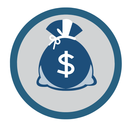 bag of money representing buying or renting at optima camelview