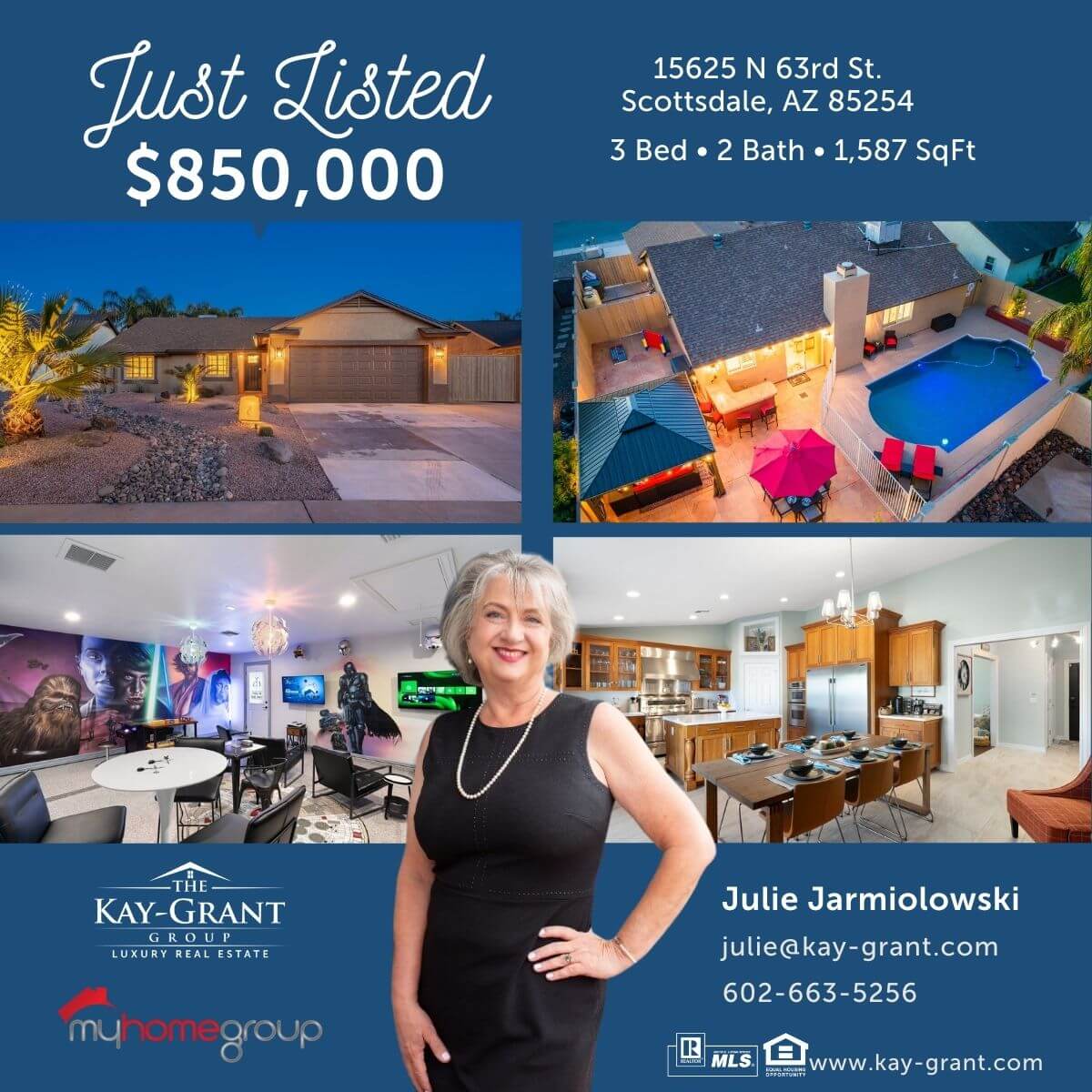 North Scottsdale home for sale near Kierland Commons with pool, arcade, outdoor dining, and fireplace