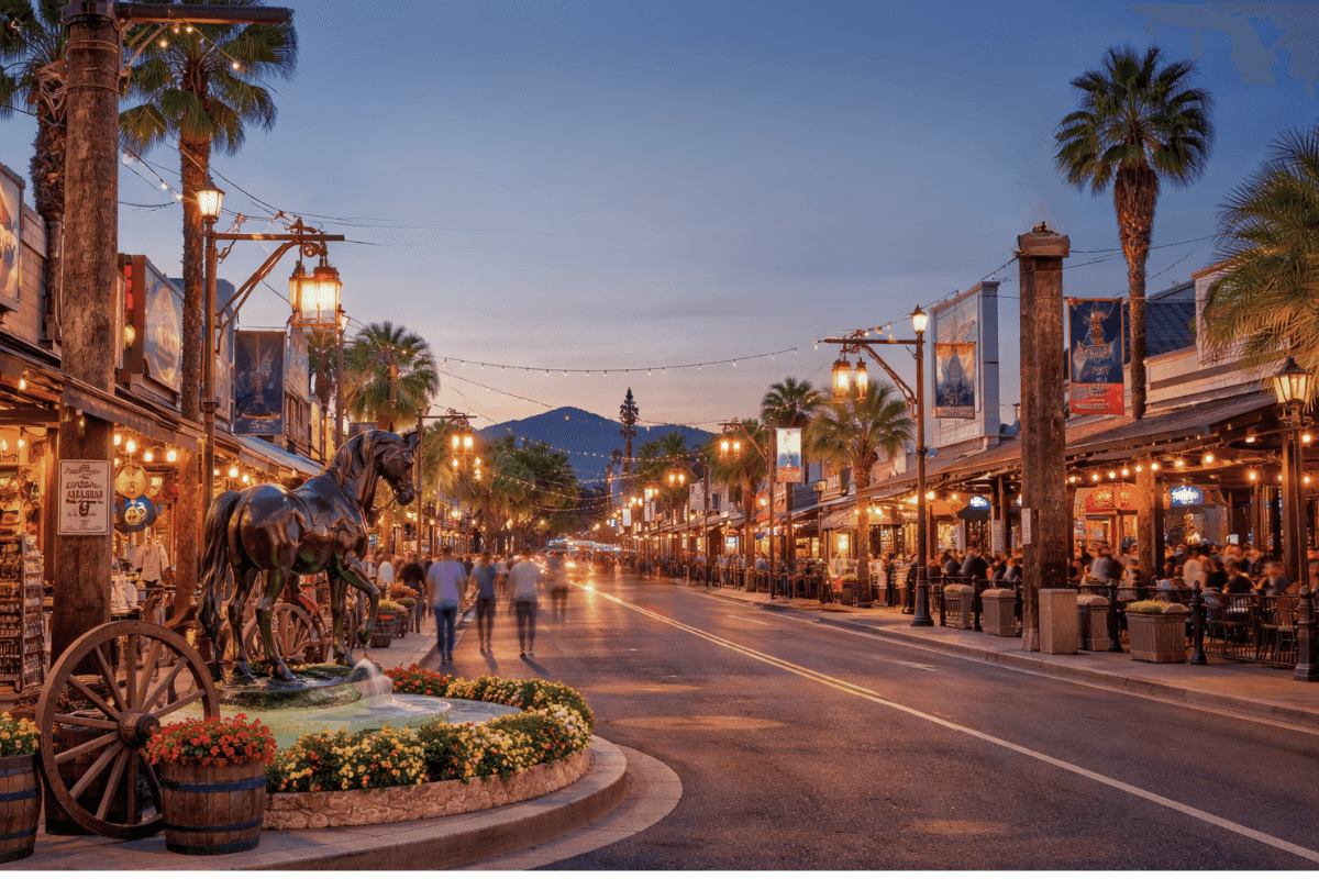 old town scottsdale at night