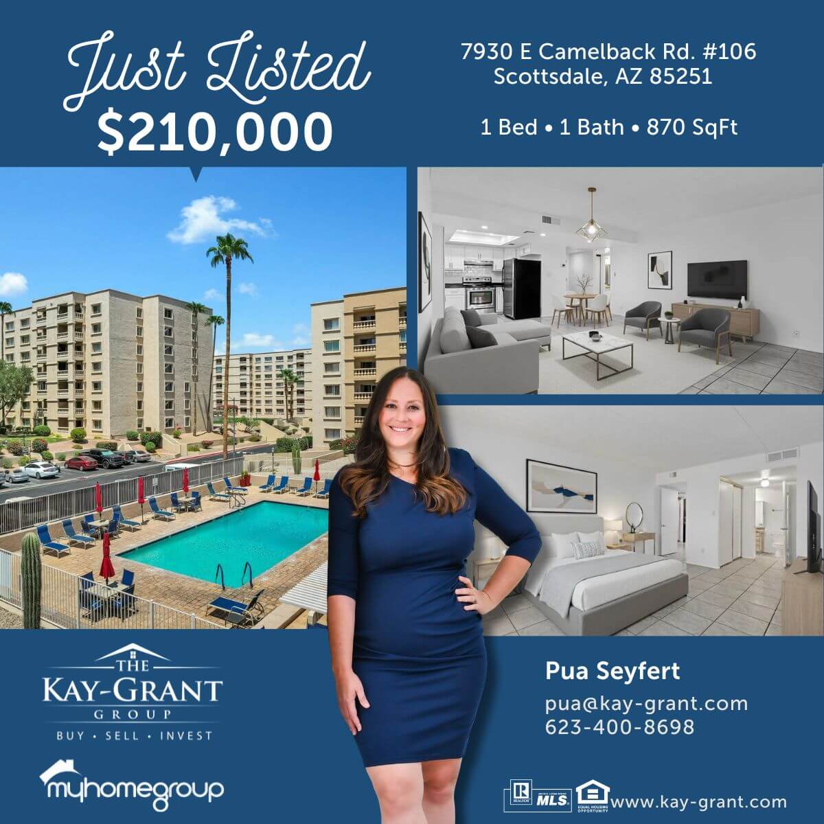 interior and exterior of a one-bedroom scottsdale condo near old town