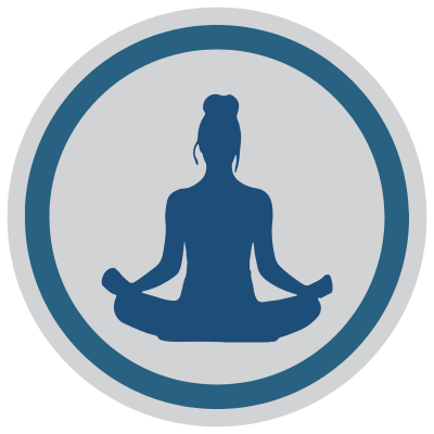 yoga icon representing optima camelview amenities health and wellness