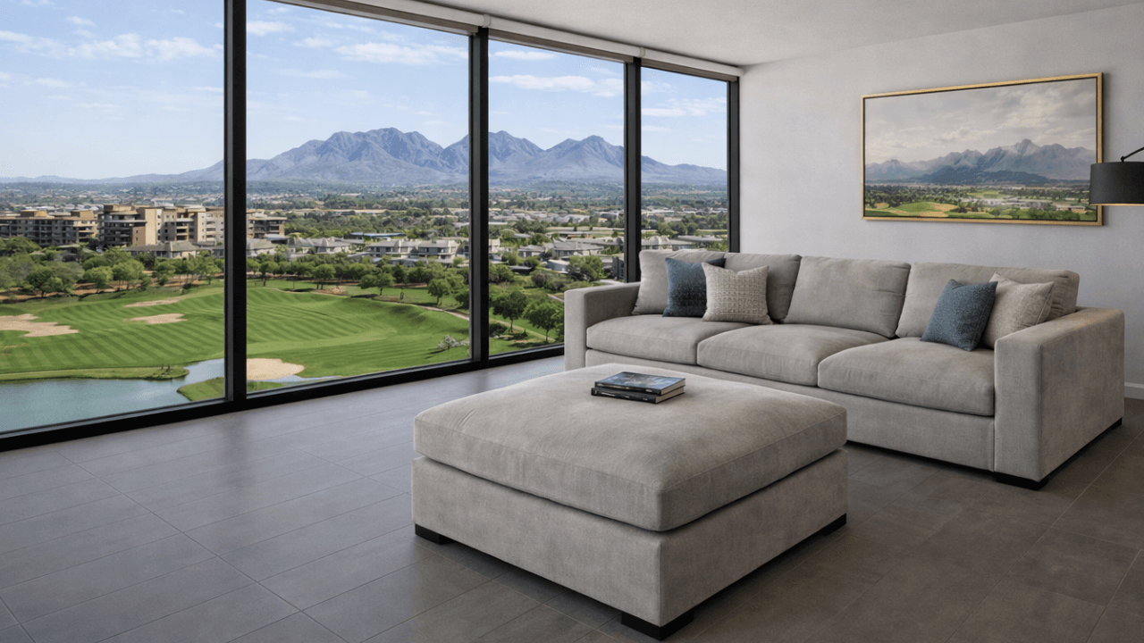 golf course views from an optima kierland north scottsdale condo