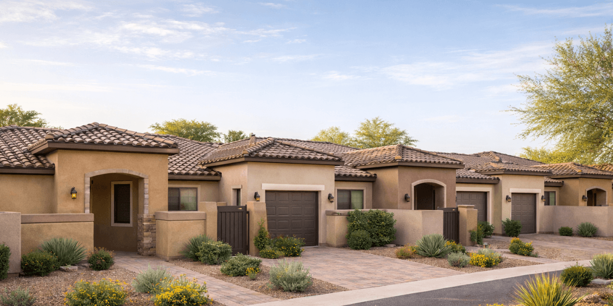 a street of patio homes for sale in phoenix