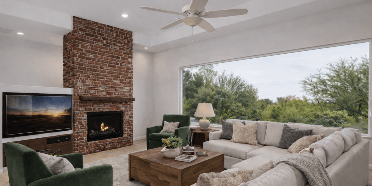 Open living room in a Scottsdale active adult community home