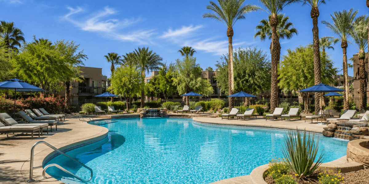 Scottsdale condos for sale with pools and trees