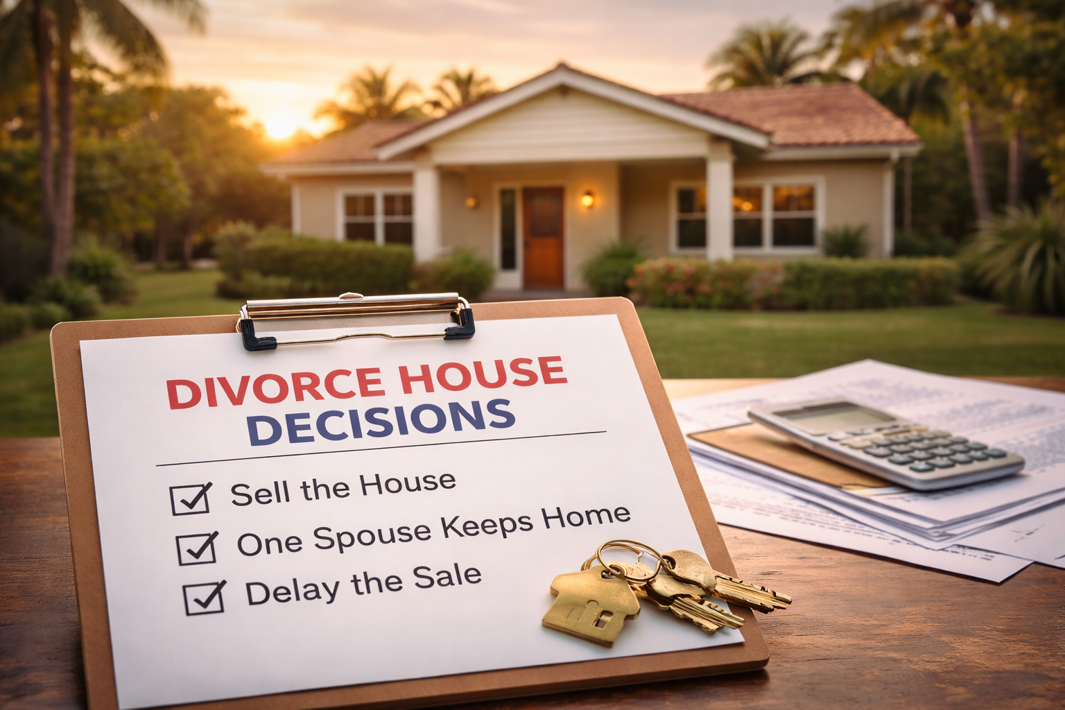 do you have to sell house in florida divorce showing decision outcomes and options