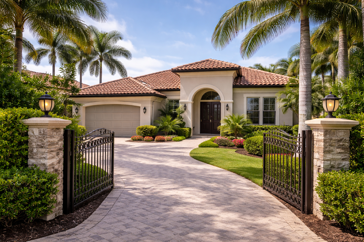 thekullgroup/boca-raton-fl-private-home-gated-community-driveway