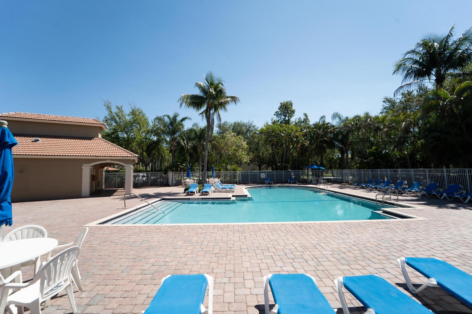 Community pool and amenities in Cocoplum neighborhood Lake Worth Florida