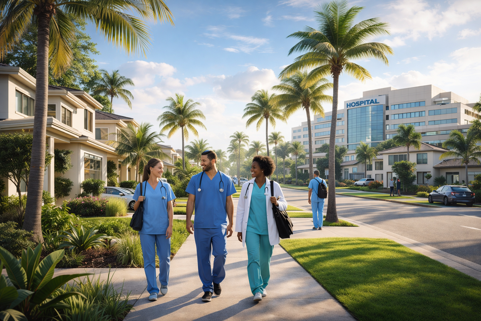 healthcare professional relocating to Palm Beach County reviewing neighborhoods and housing options