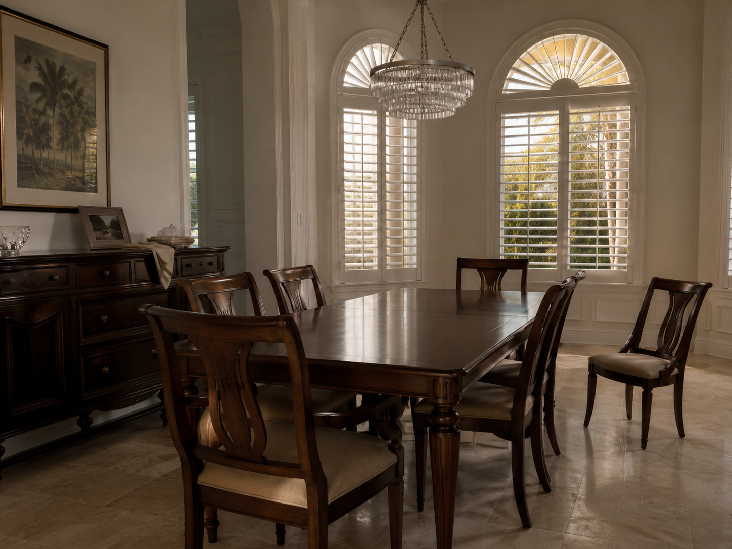 A quietly vacant estate home interior in Boca Raton, Florida, captured in late afternoon light — reflecting the emotional and logistical complexity of inherited property sales in Palm Beach County. The scene conveys the suspended state of a home caught between ownership generations, evoking the valuation disagreements that commonly surface in Boca Raton probate and estate transactions. The image supports editorial content on inherited property, estate sale decision-making, and the behavioral patterns of Palm Beach County homeowner transitions during probate.