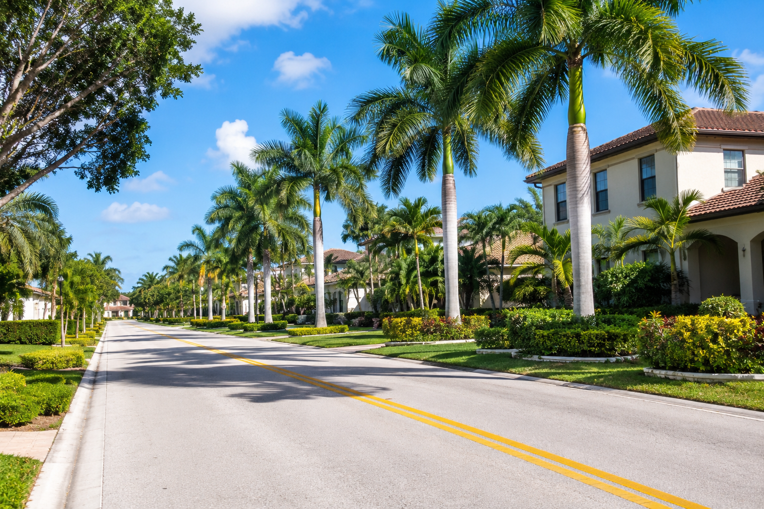 Sunny Lake Worth Florida neighborhood with palm trees and well-kept homes representing local real estate and daily livability.