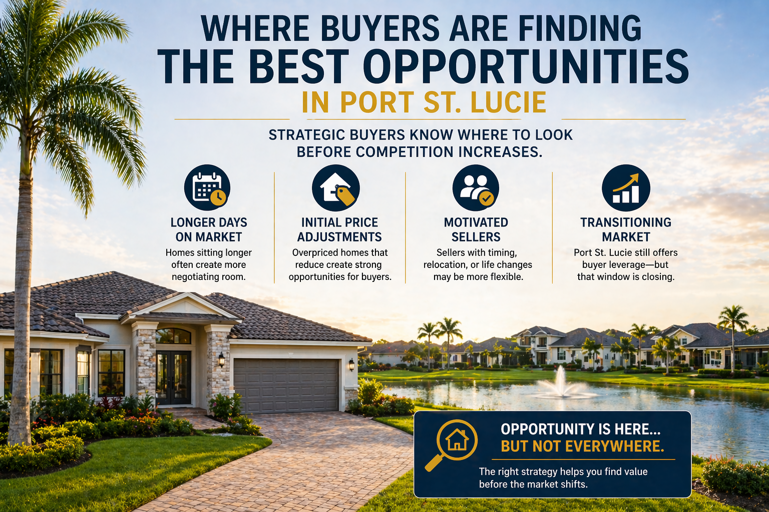 Modern Port St Lucie homes representing buyer opportunities and market leverage before rising competition