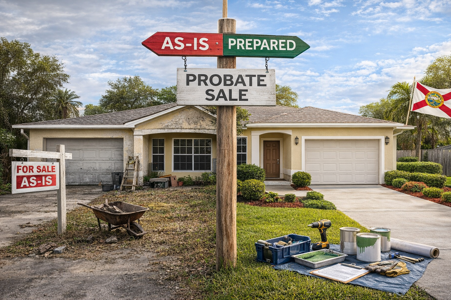 Inherited property preparation versus as-is sale decisions in Florida probate