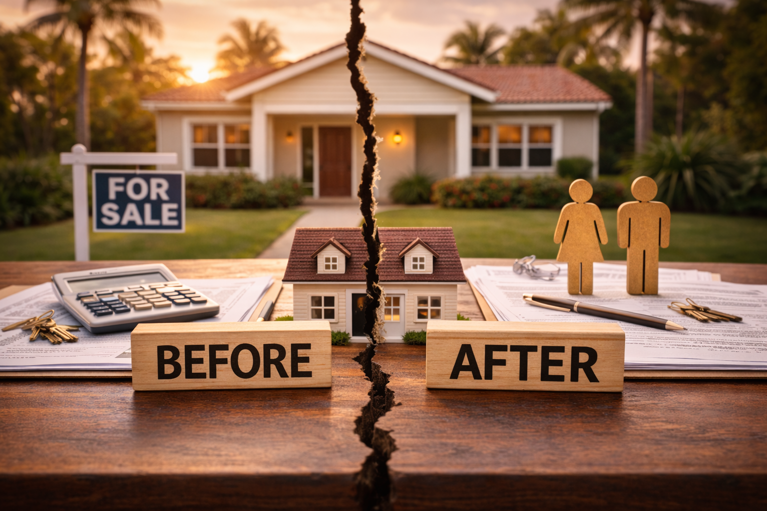 timing decision to sell house before or after divorce in florida affecting equity and outcome