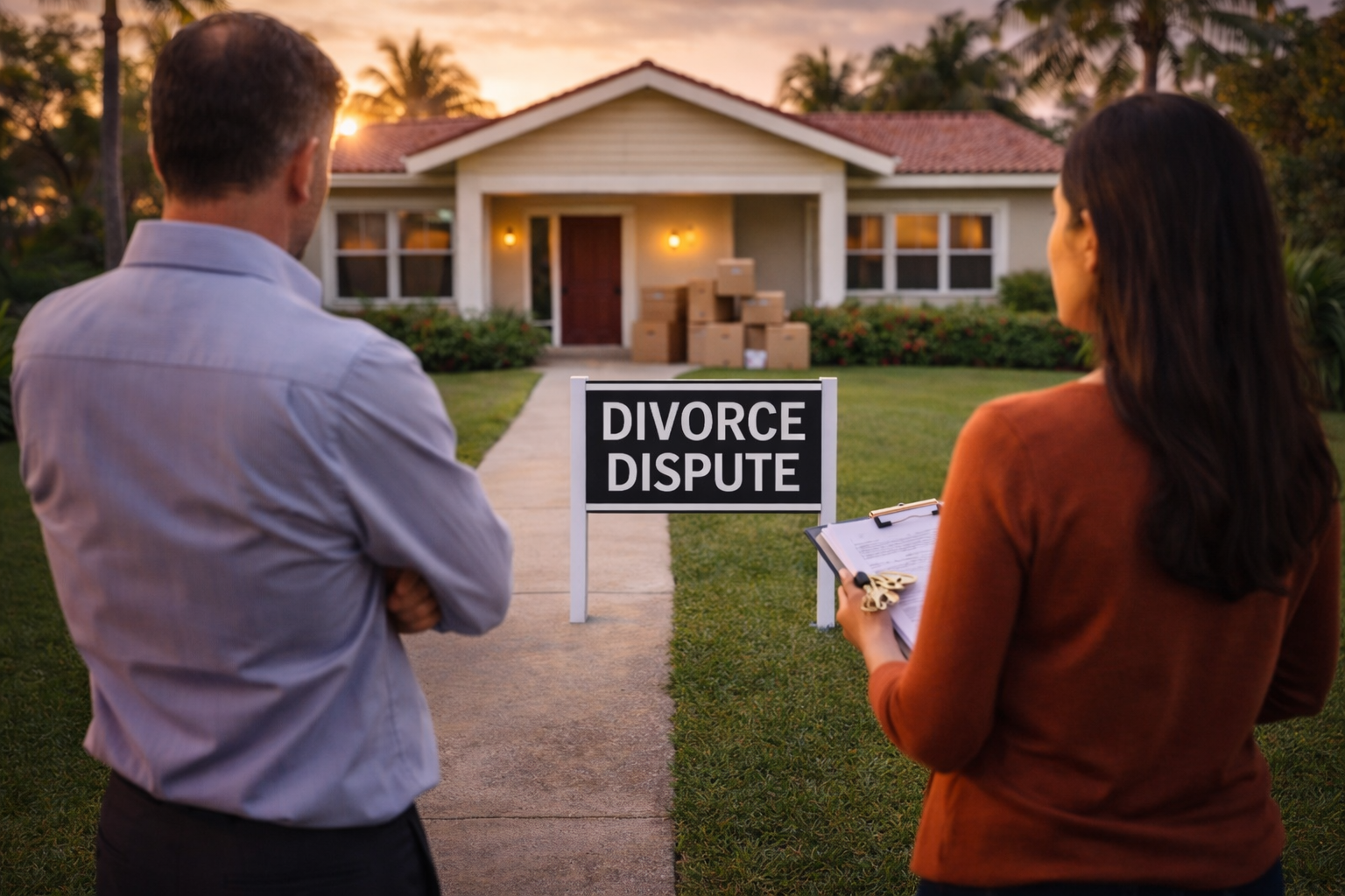 spouse refusing to sell house during florida divorce creating legal and financial conflict