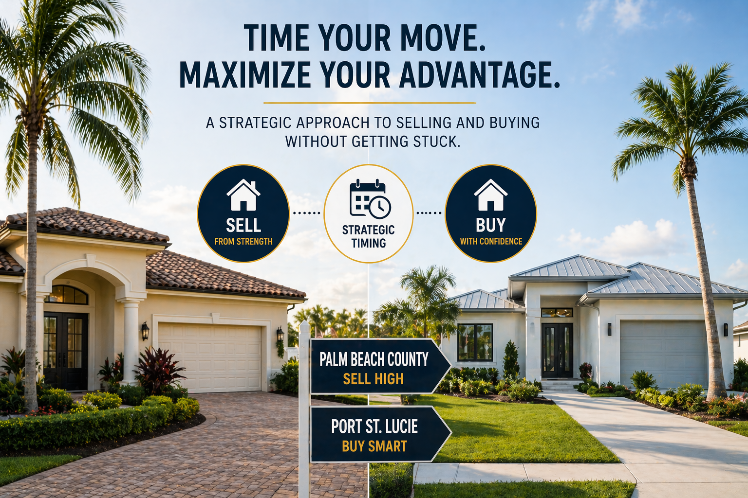 South Florida homes representing coordinated timing strategy for selling and buying without getting stuck