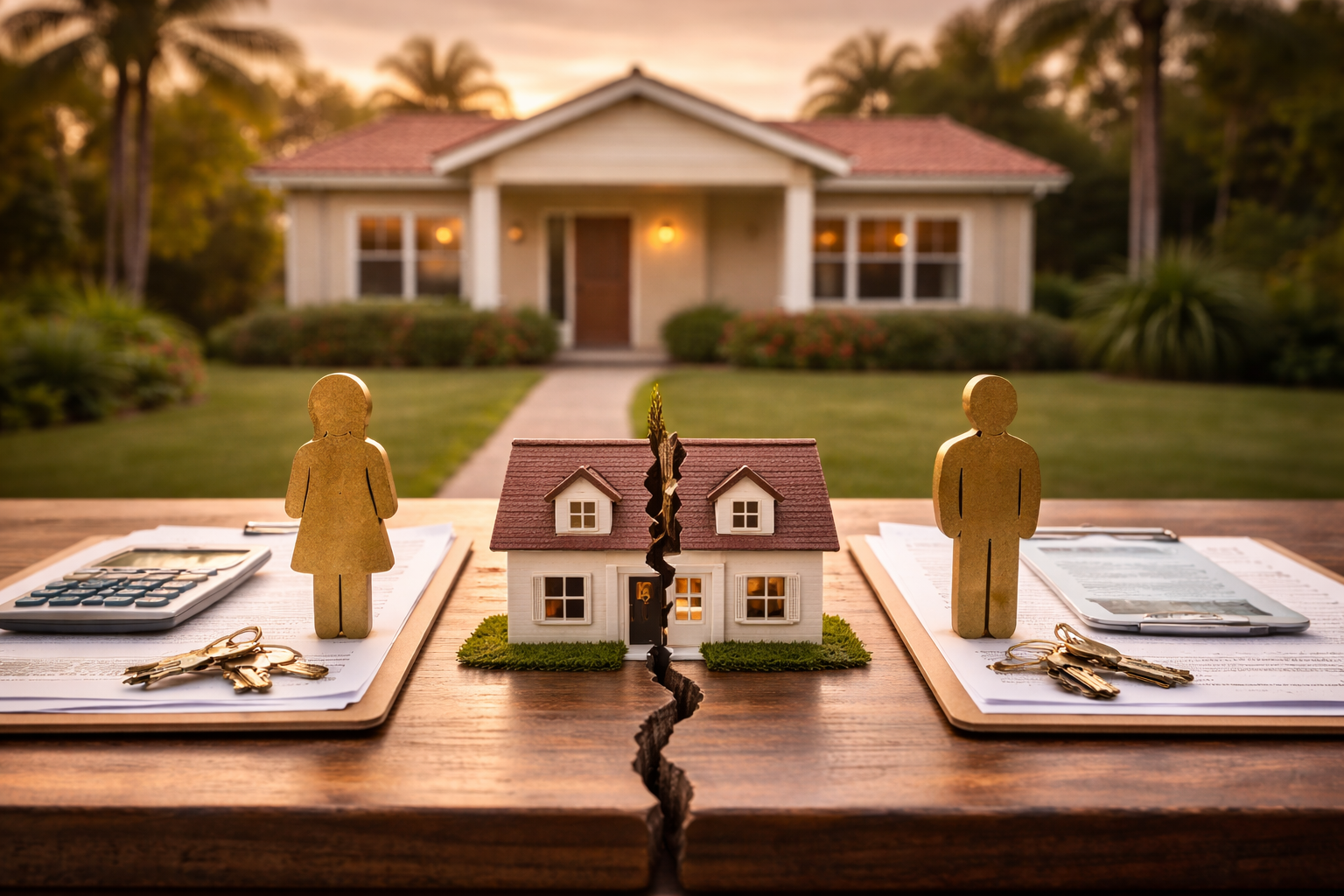 who gets the house in florida divorce based on financial position and equity distribution
