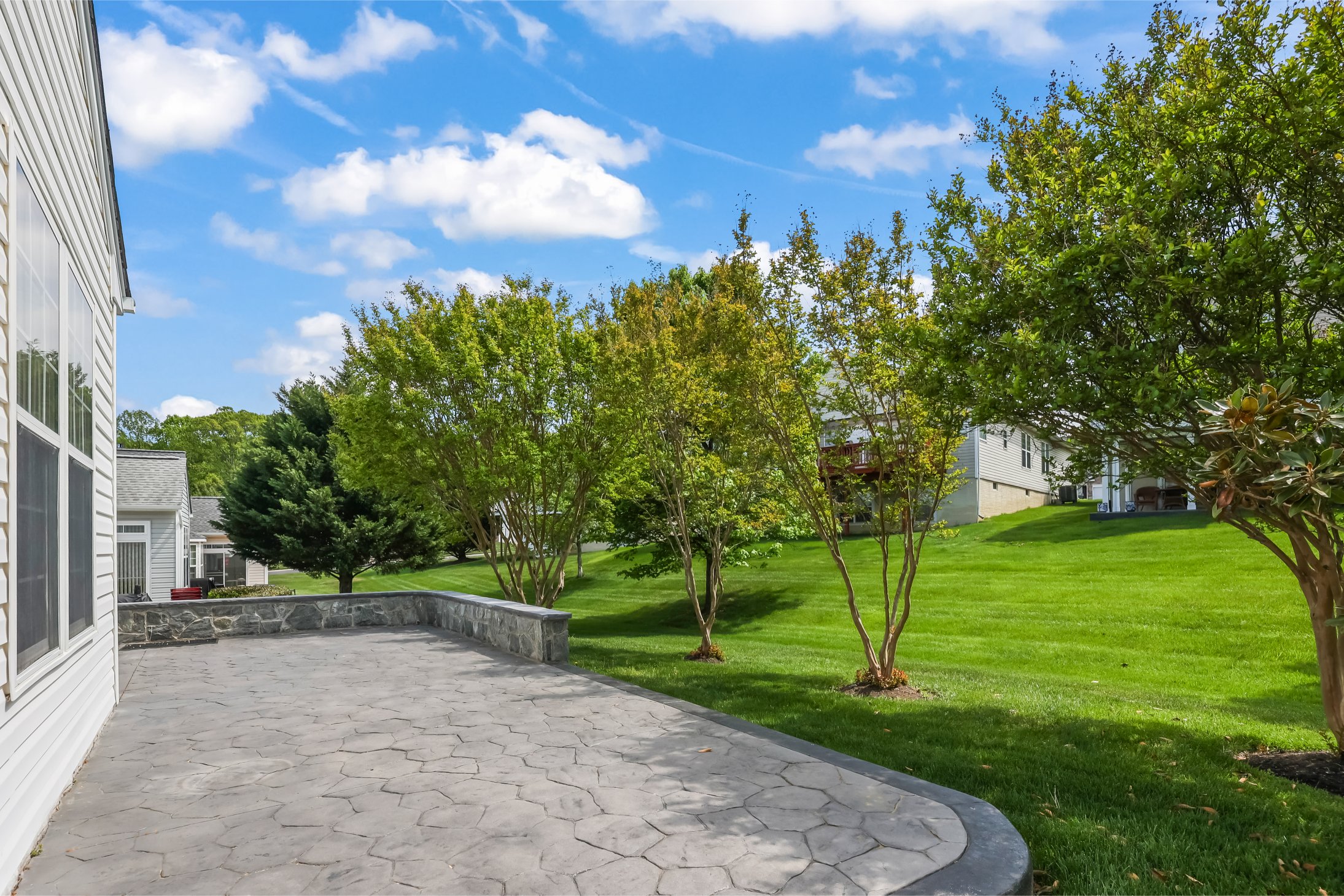 Stamped concrete patio at 4046 Lunar Eclipse Dr, Dumfries, VA 22025