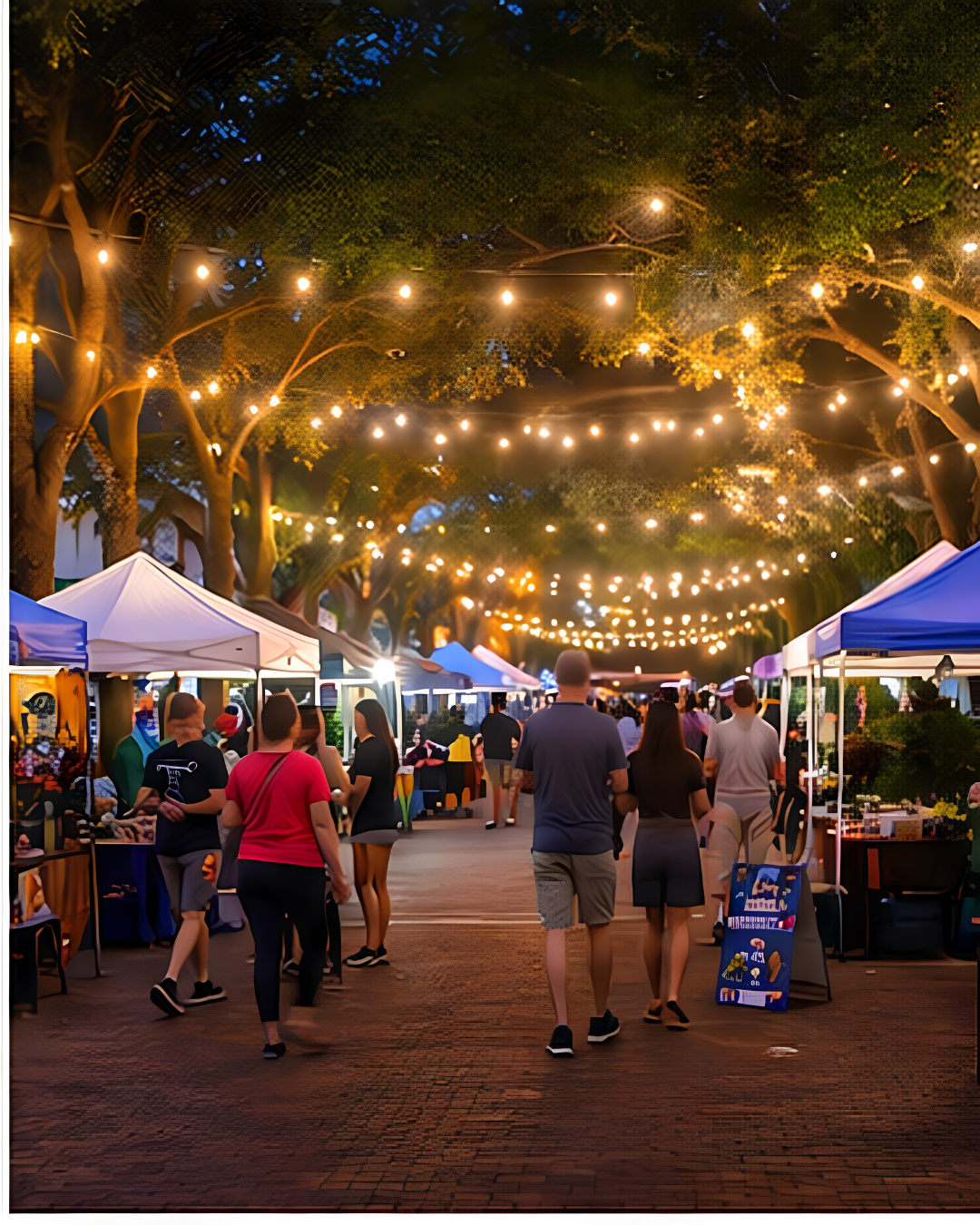 Outdoor artisan market in Sanford Florida