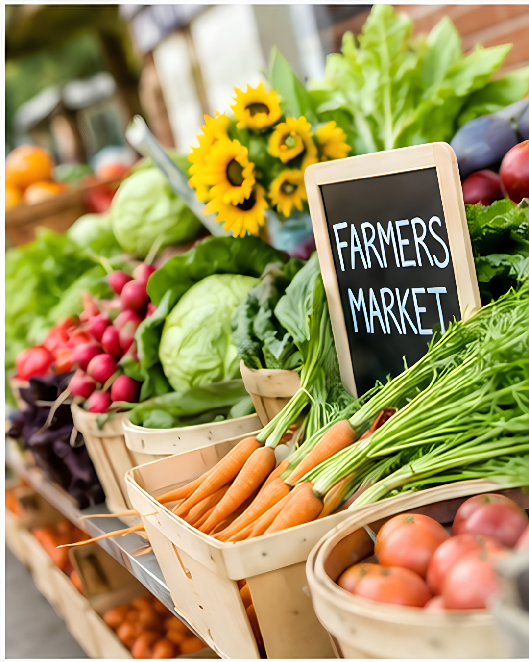 Fresh produce at a farmers market in Sanford Florida