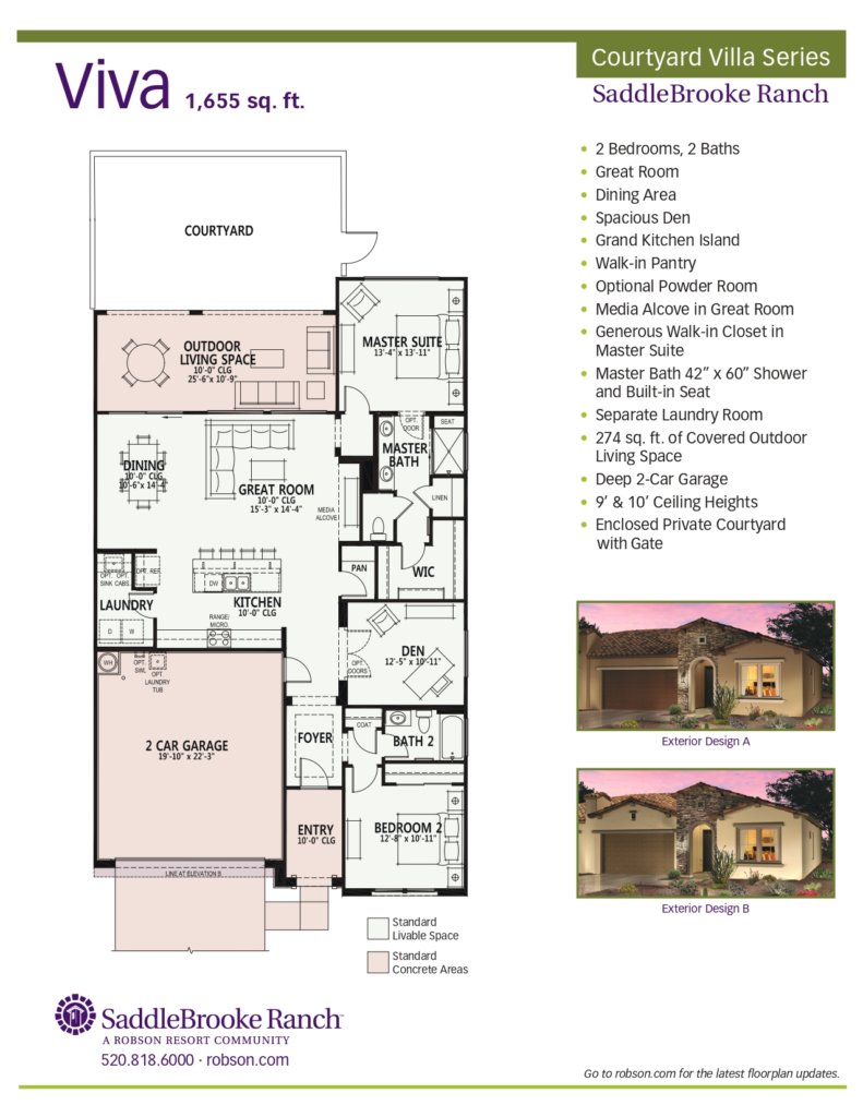 Vivia Floorplan At Saddlebrooke Ranch