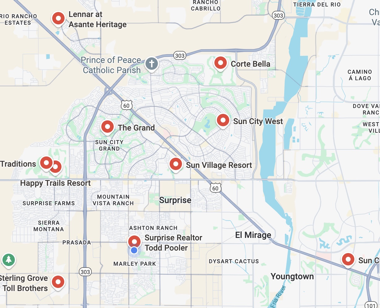 55+ Communities in Surprise, Sun City West, and Sun City, Arizona