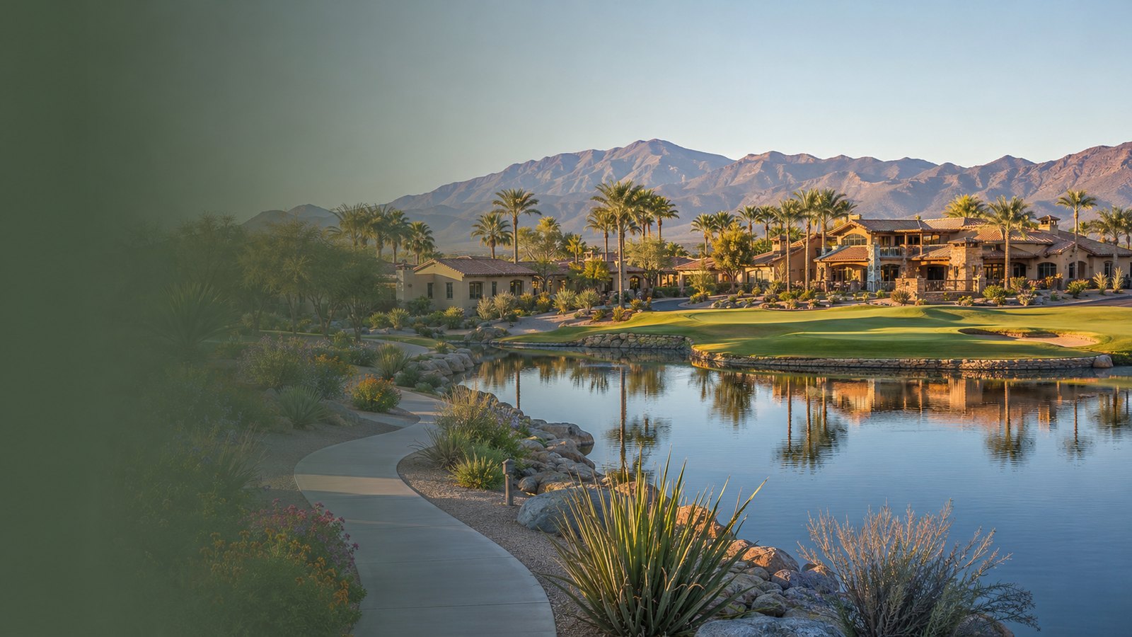 Resort-style active-adult community with golf, walking paths, lake and mountain views in Arizona