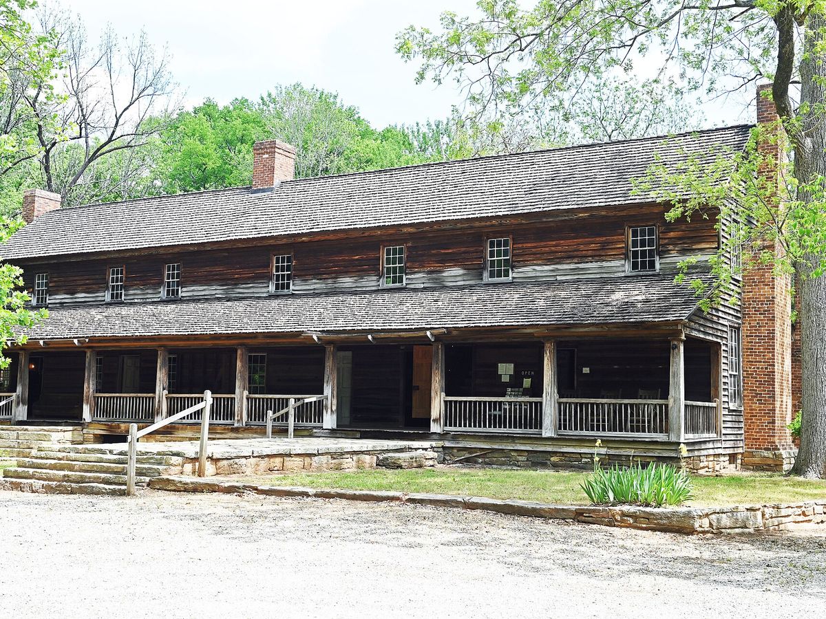 The historic Traveler's Rest stagecoach inn near Toccoa in Stephens County