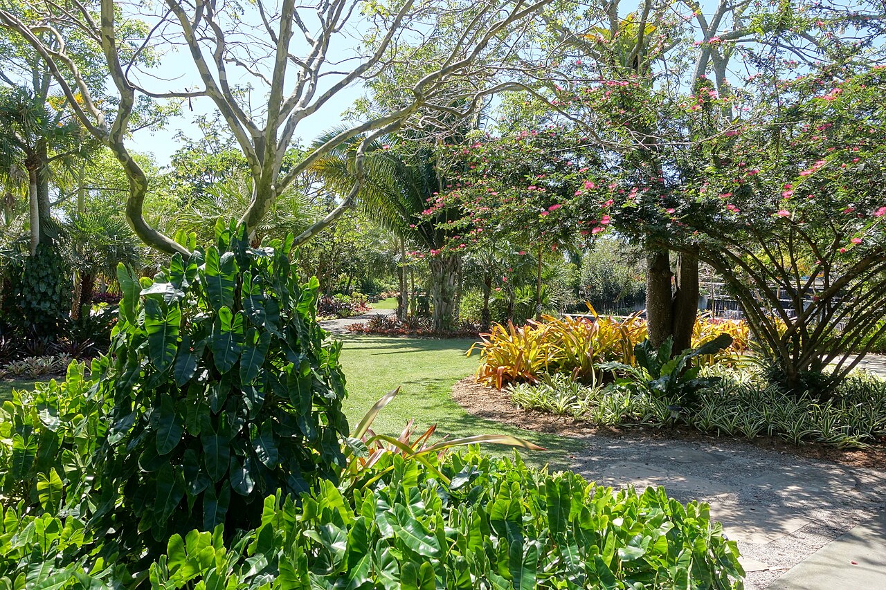 Tropical garden at Naples Botanical Garden in Naples, Florida