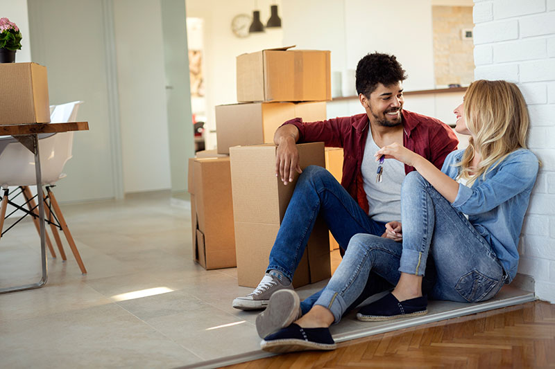 Happy homeowners