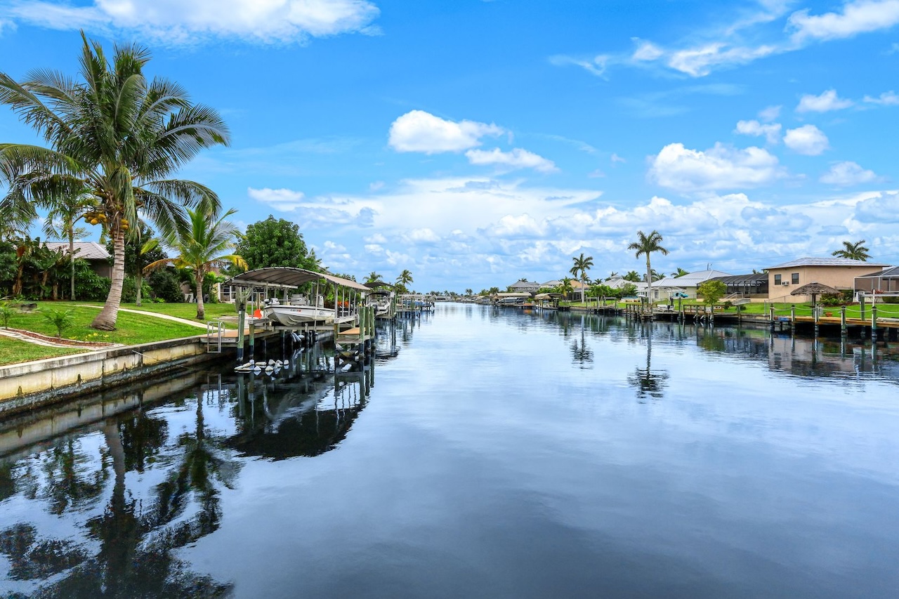 Cape Coral canal-front homes