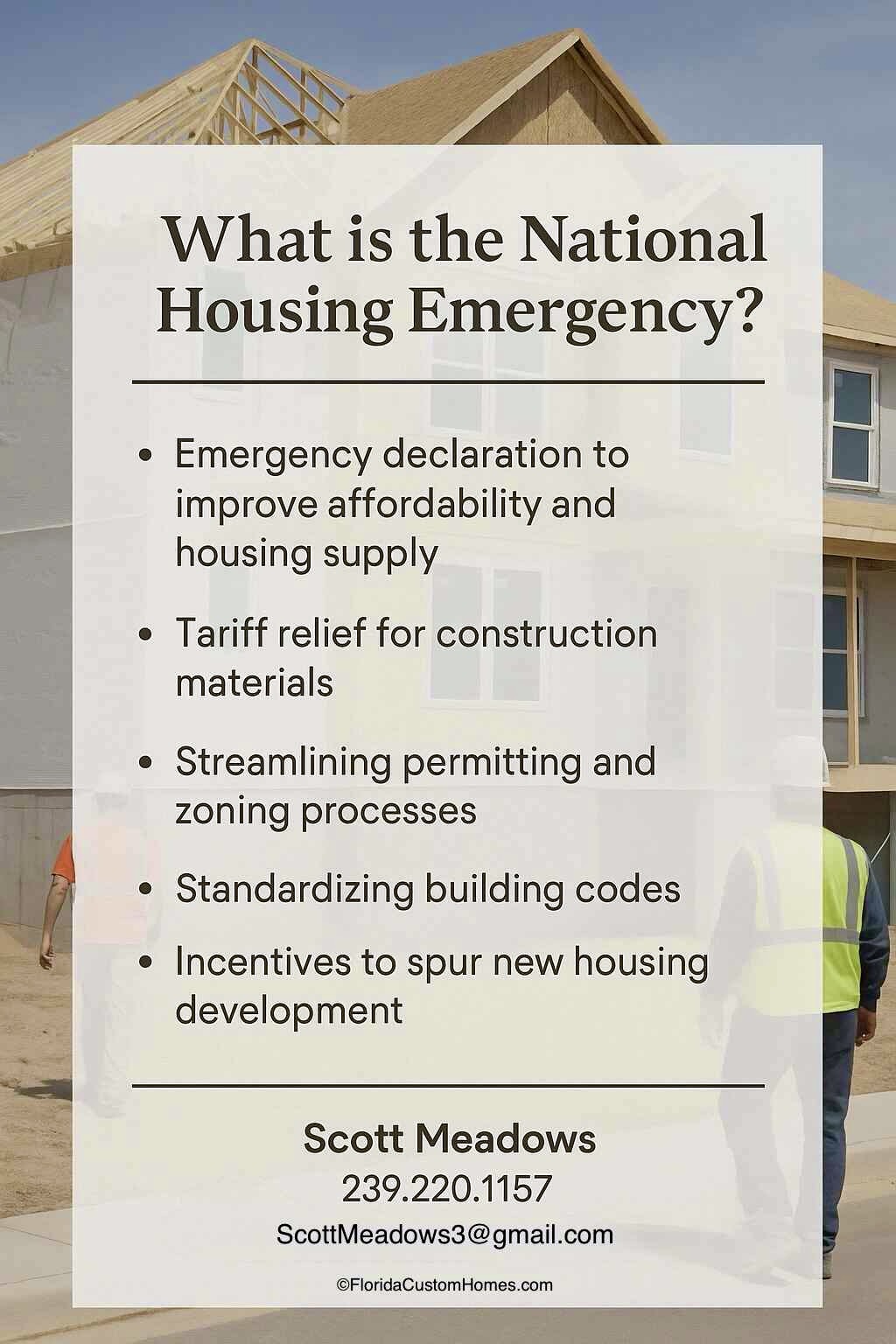 What is the National Housing Emergency?