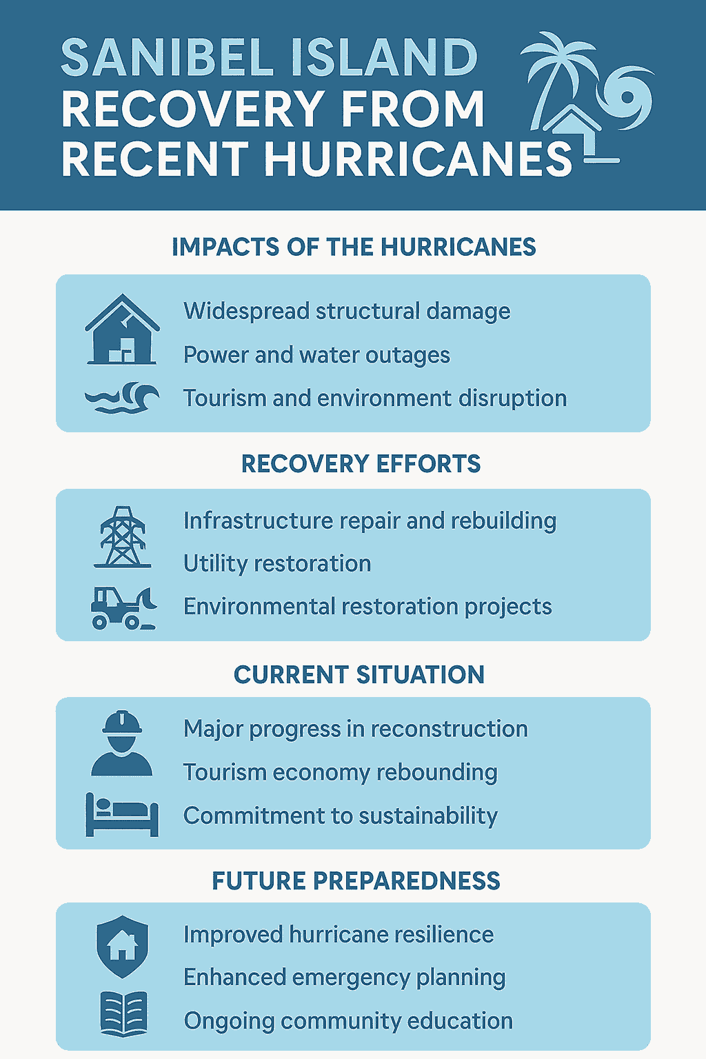 Sanibel Island Recovery from recent Hurricanes