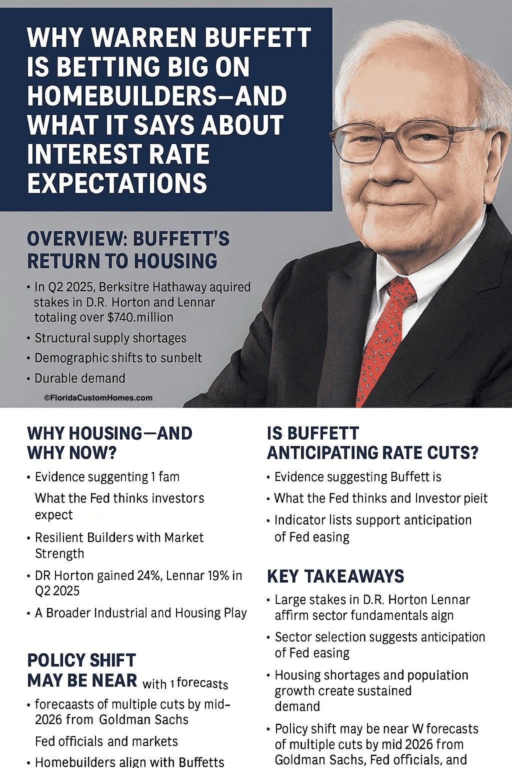 Warren Buffet Betting Big on Home Builders
