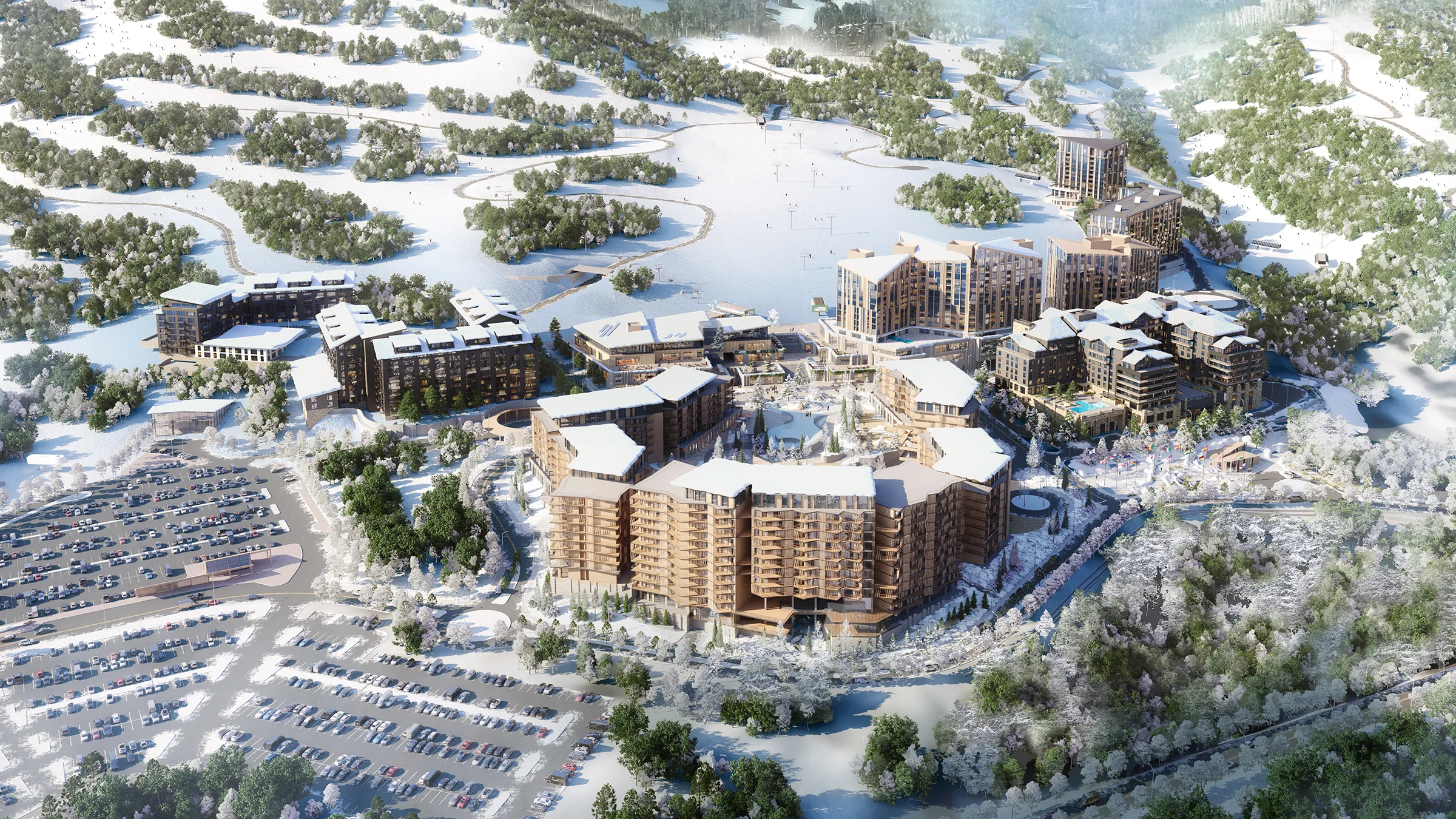 Grand Hyatt Deer Valley in East Village, Park City with stunning mountain views and ski slopes
