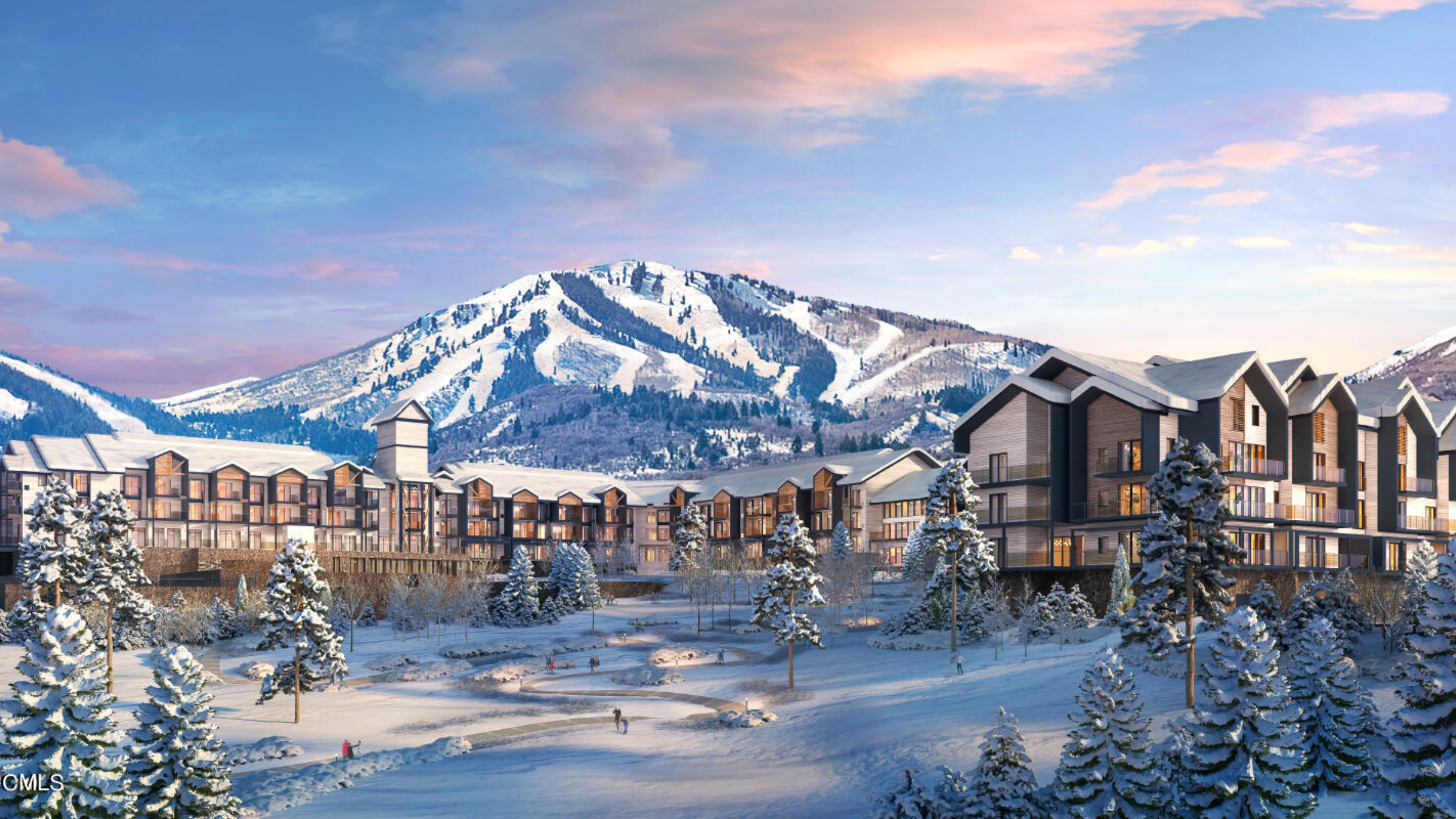 Luxury ski homes and townhomes with mountain and Jordanelle Reservoir views in Mayflower Mountain near Park City, Utah.