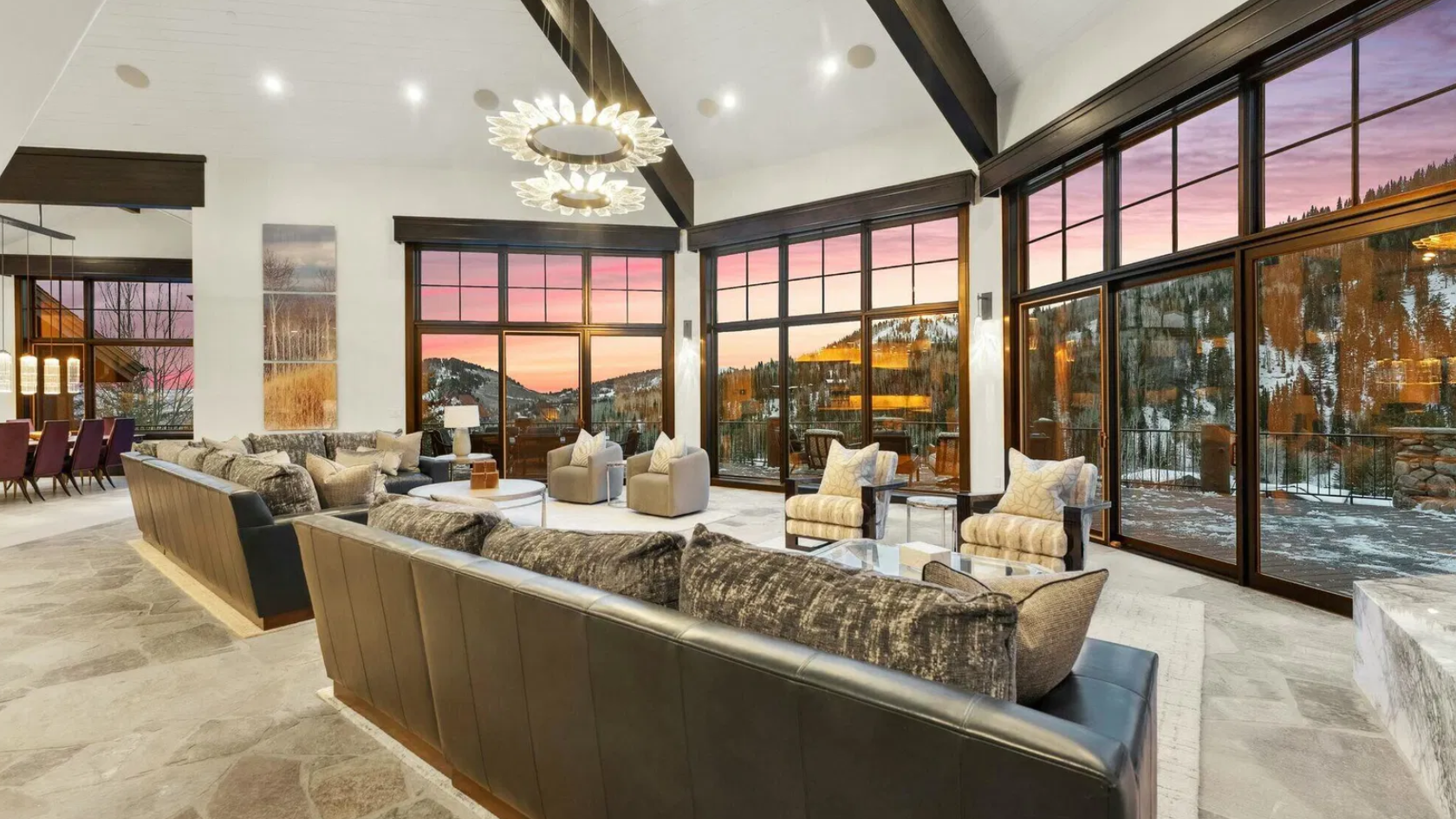 Luxury mountain home in Park City with panoramic views and modern architecture
