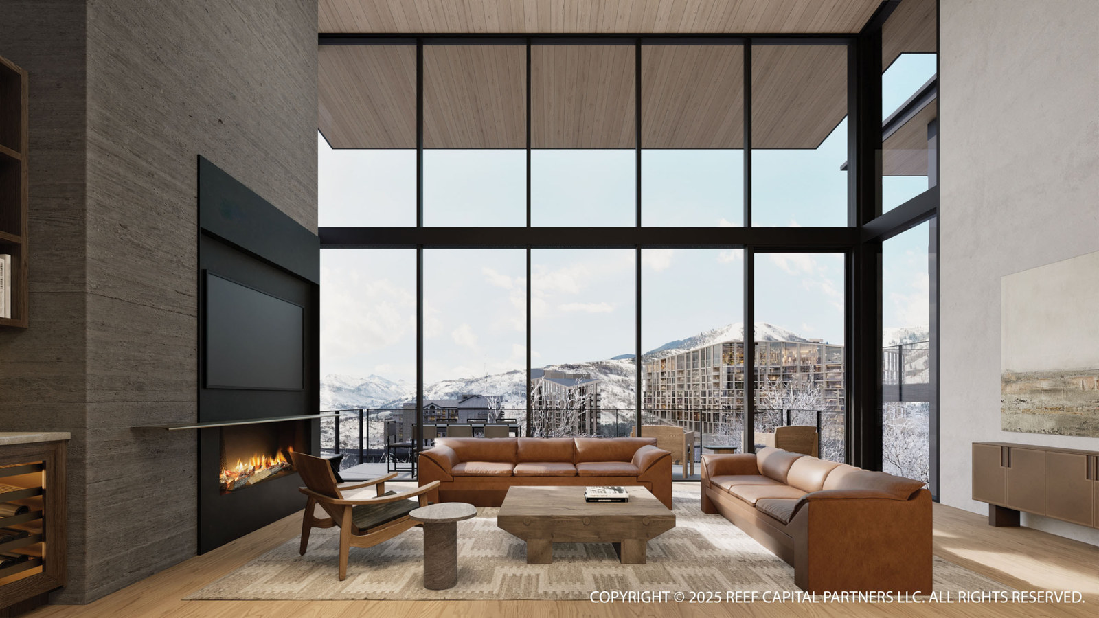 Rendering of Marcella Landing at Deer Valley East Village, featuring exclusive luxury residences by Olson Kundig