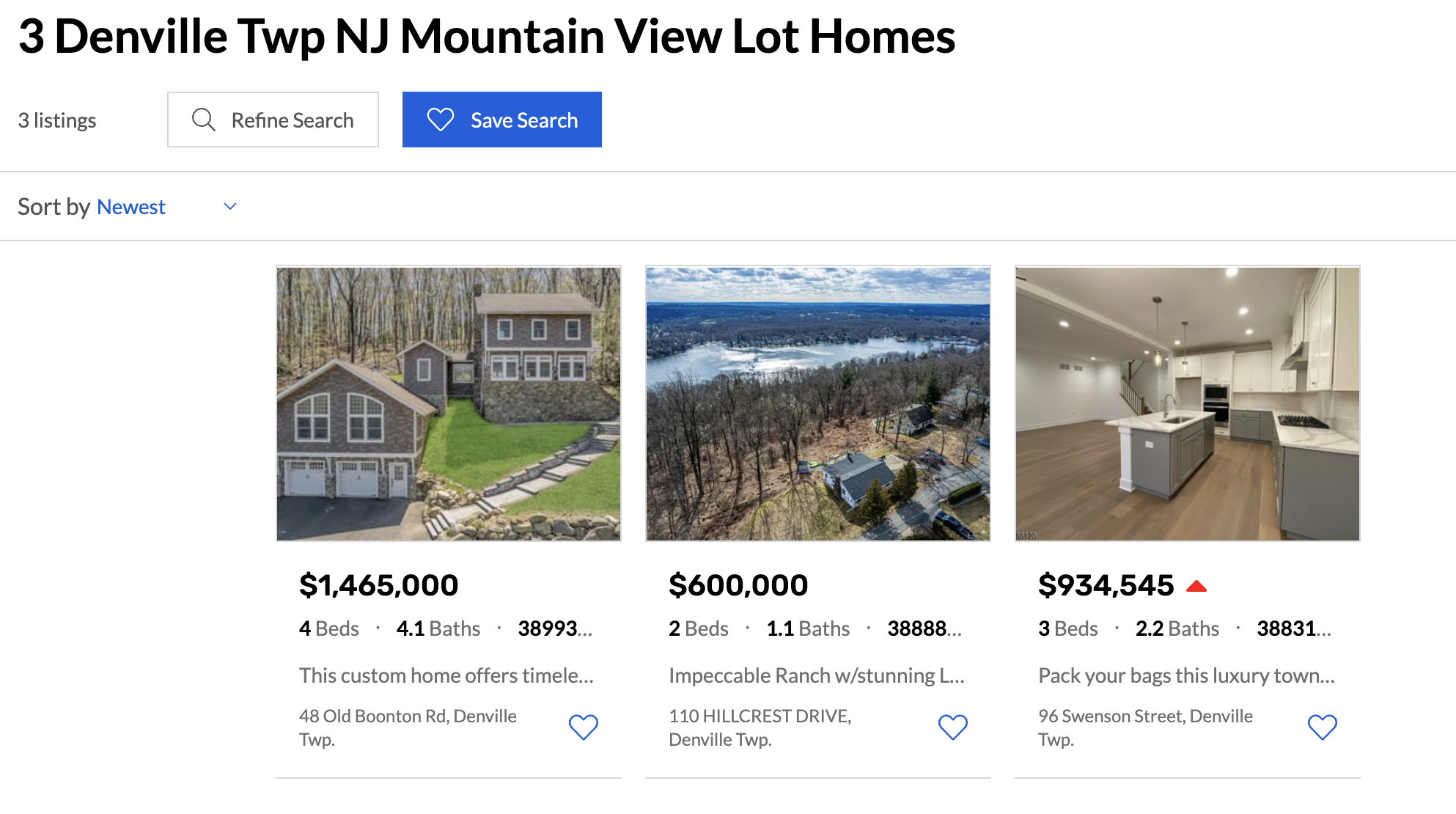 Mountain View Homes in Denville NJ