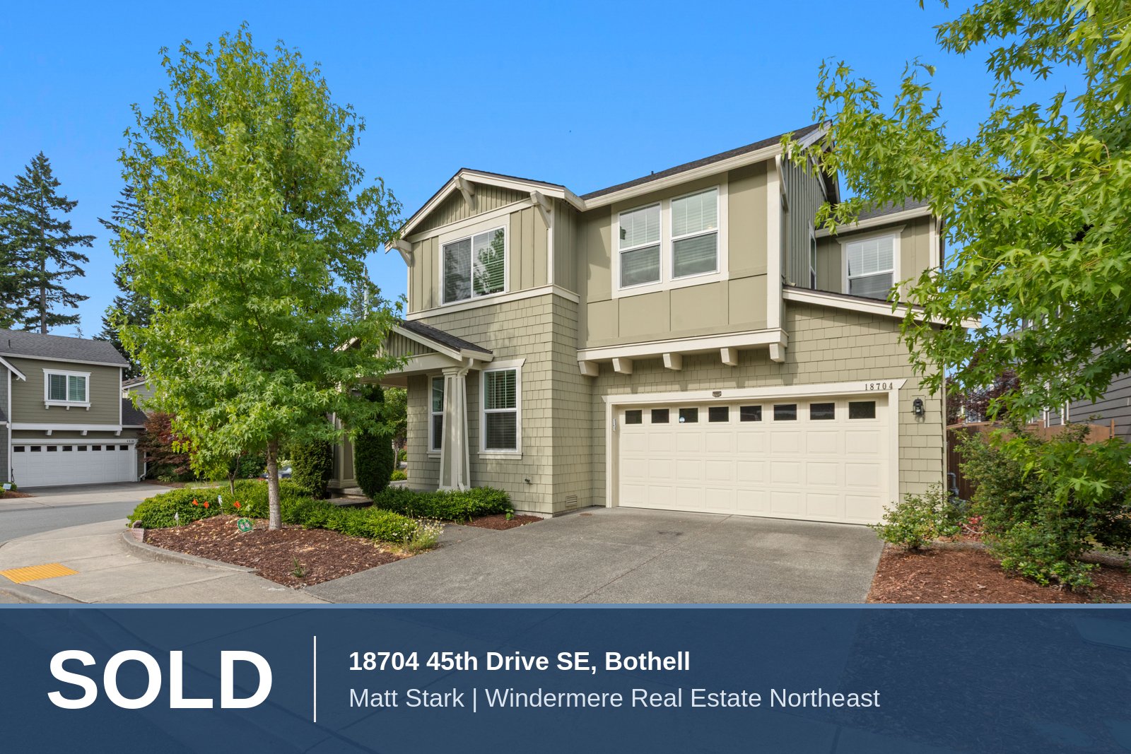Sold: 18704 45th Drive SE, Bothell, front exterior