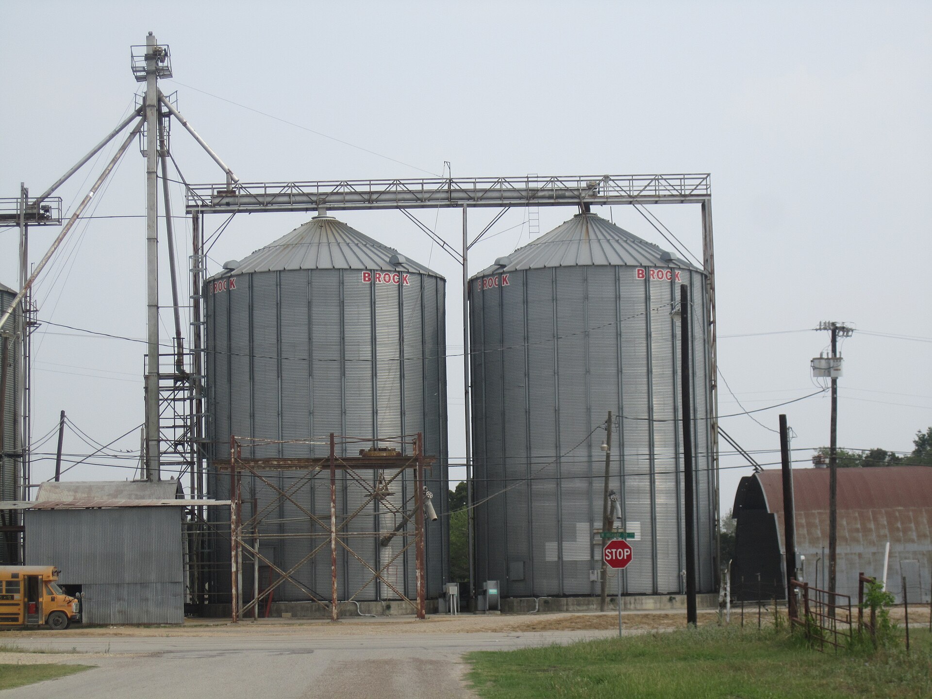 Grain silos in Thorndale, Texas