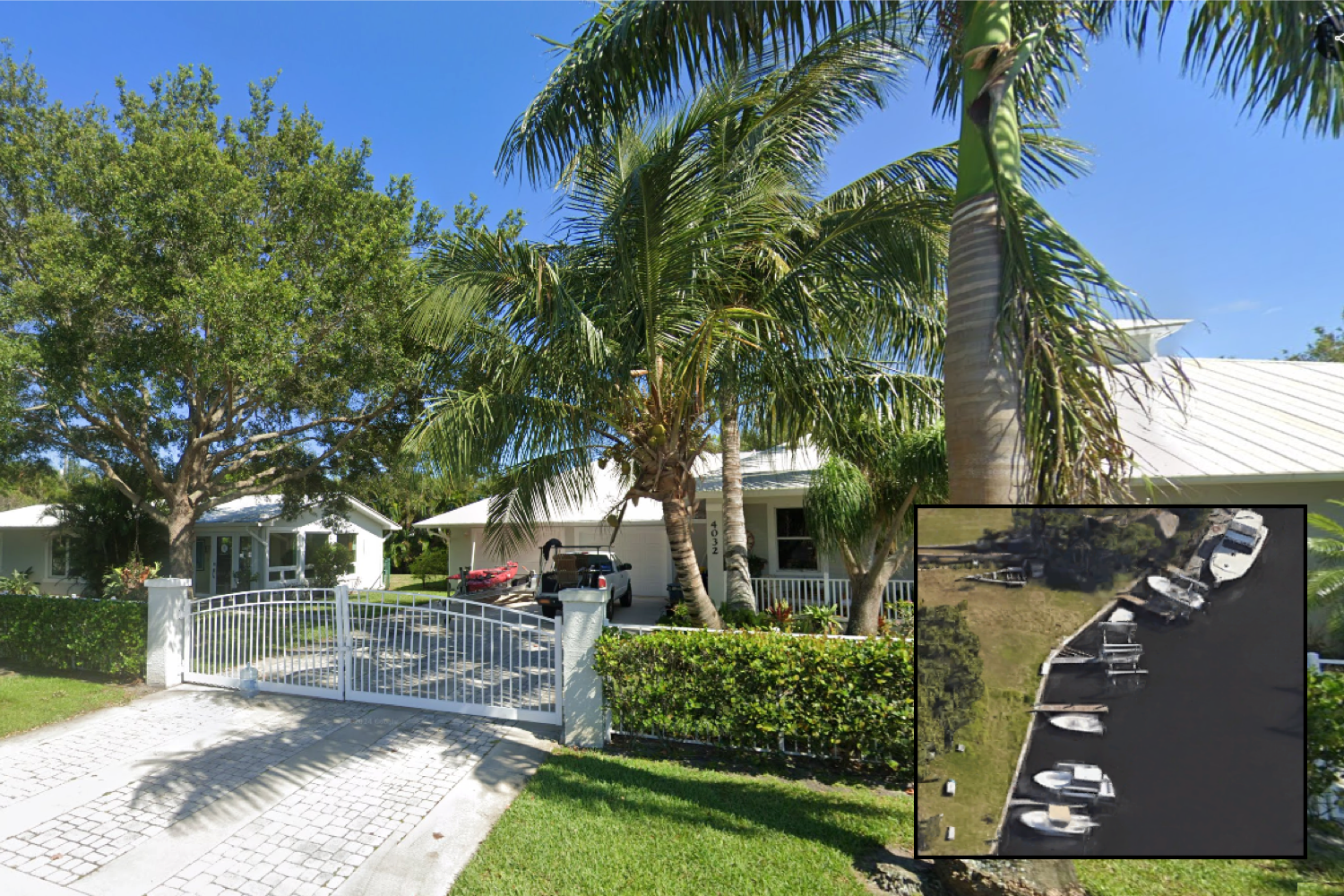  Key West-style home with a guest house plus two docks.