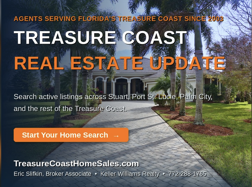 reasure Coast Florida real estate market chart showing home prices and inventory trends