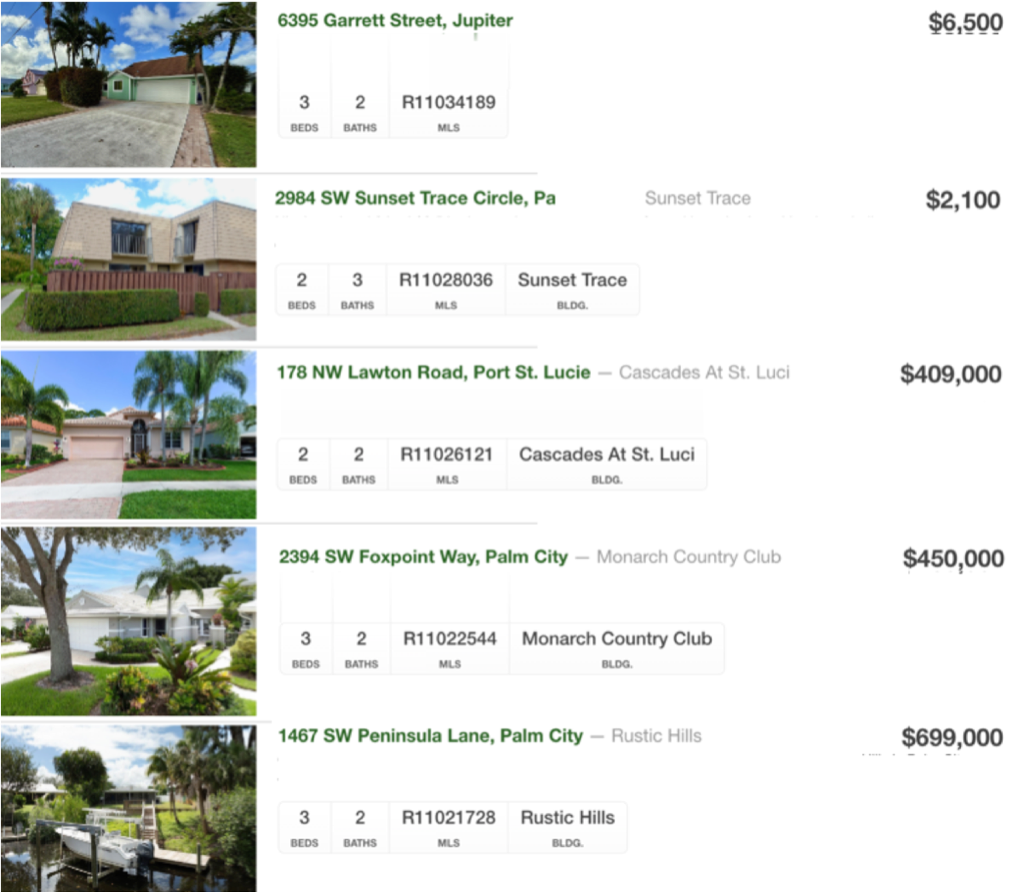 Find Homes for Sale Near Stuart, Florida