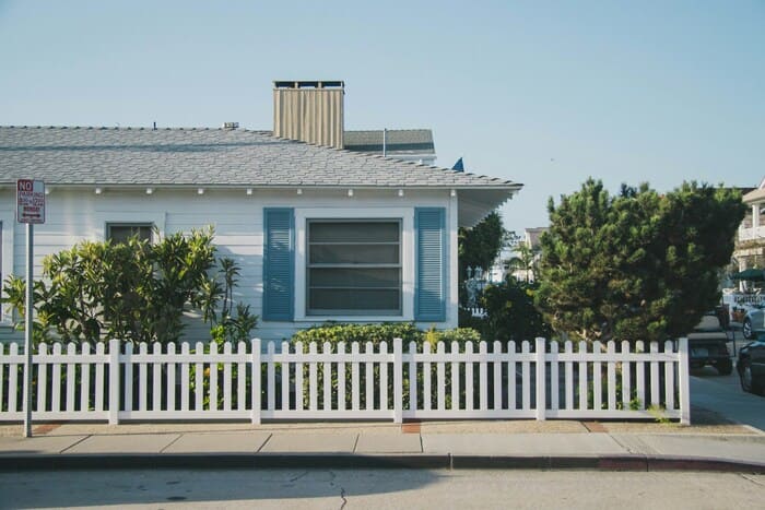 white fence for curb appeal